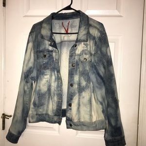 Distressed Bleached Jean Jacket